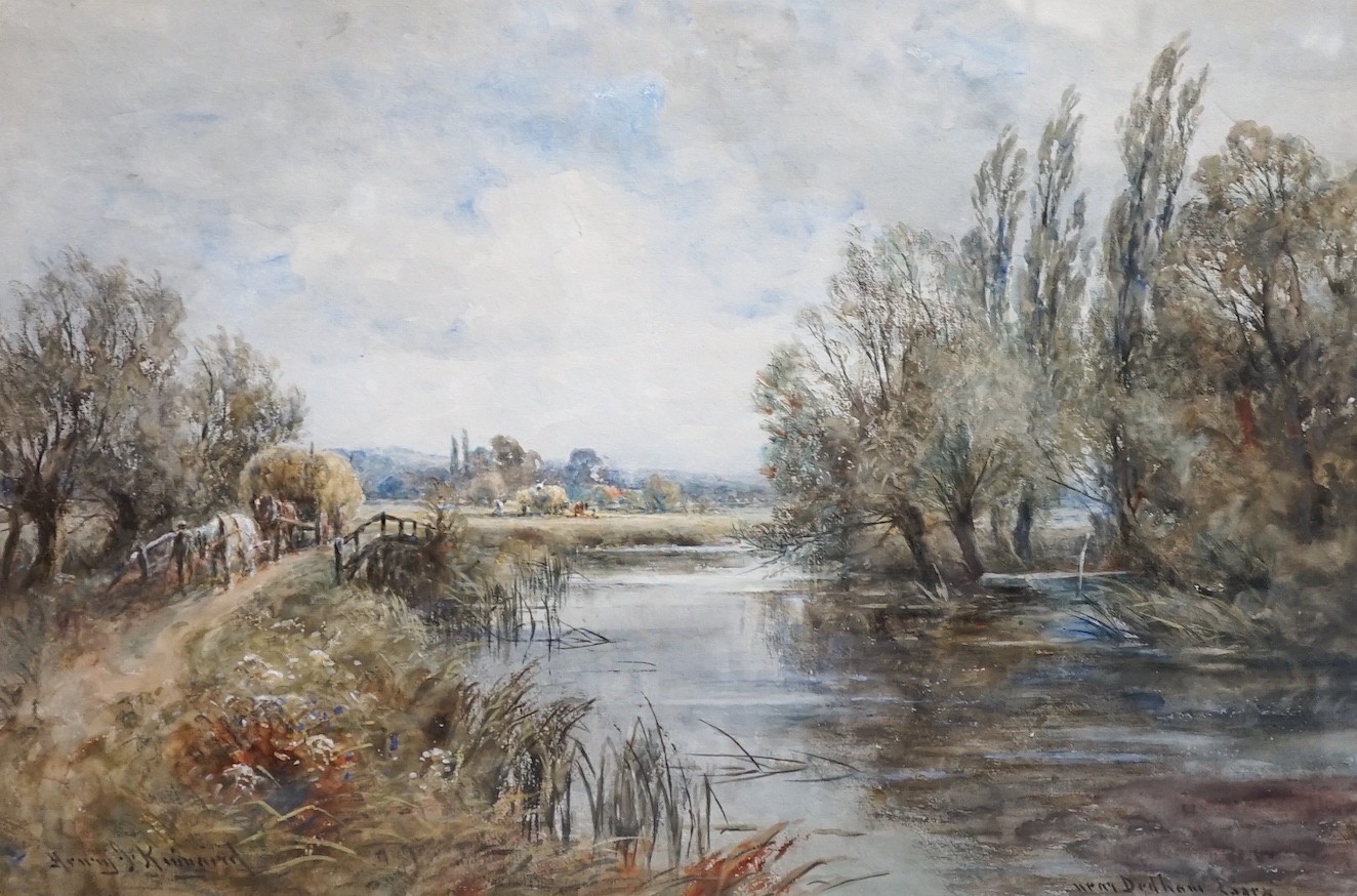 Henry John Kinnaird (1861-1929), watercolour, 'Near Dedham', signed, 34 x 53cm